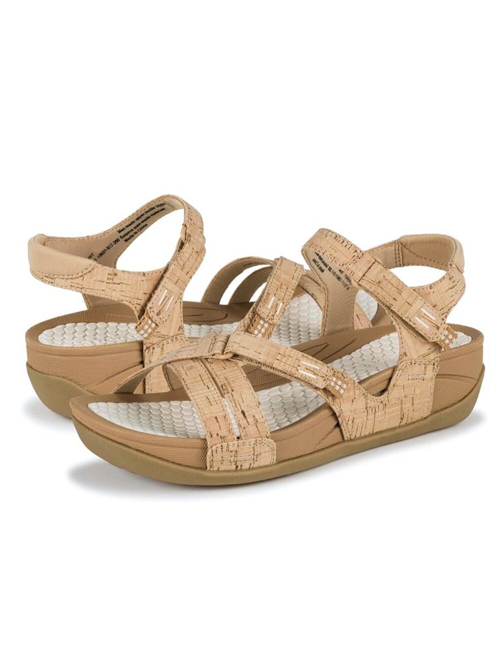 BareTraps DANNY Womens Sandals Natural Beige Cork Upper Sz 7